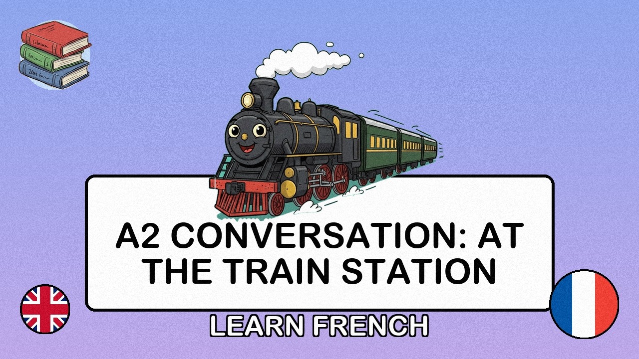 🇬🇧→🇫🇷 Learn French - A2 Conversation: At the Train Station