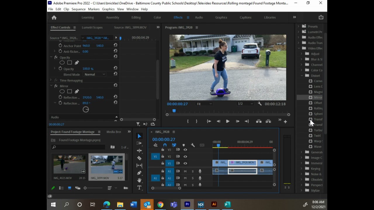 Adding Video Effects in Adobe Premiere 2022