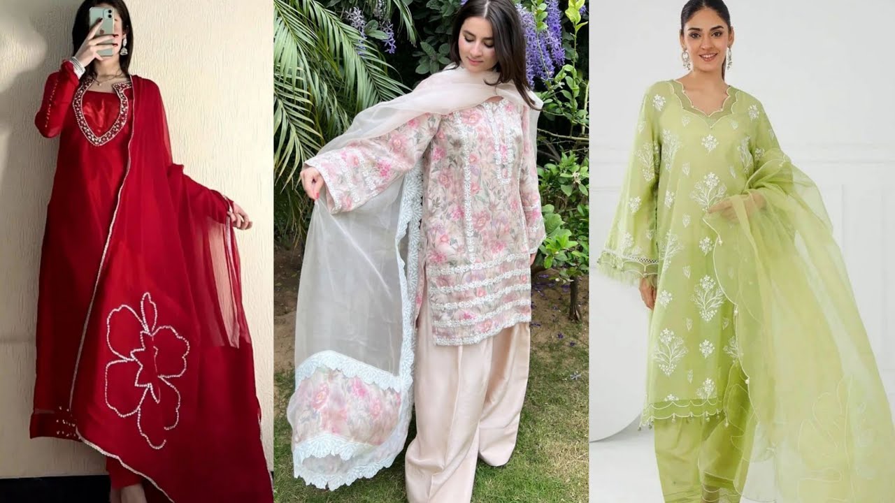 ✨ Organza Dupatta Styling Ideas | How to Give a Simple Dress a Heavy Eid Look