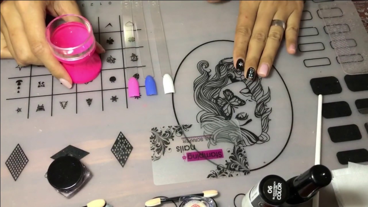 Stamping en semipermanente con polvo chrome!