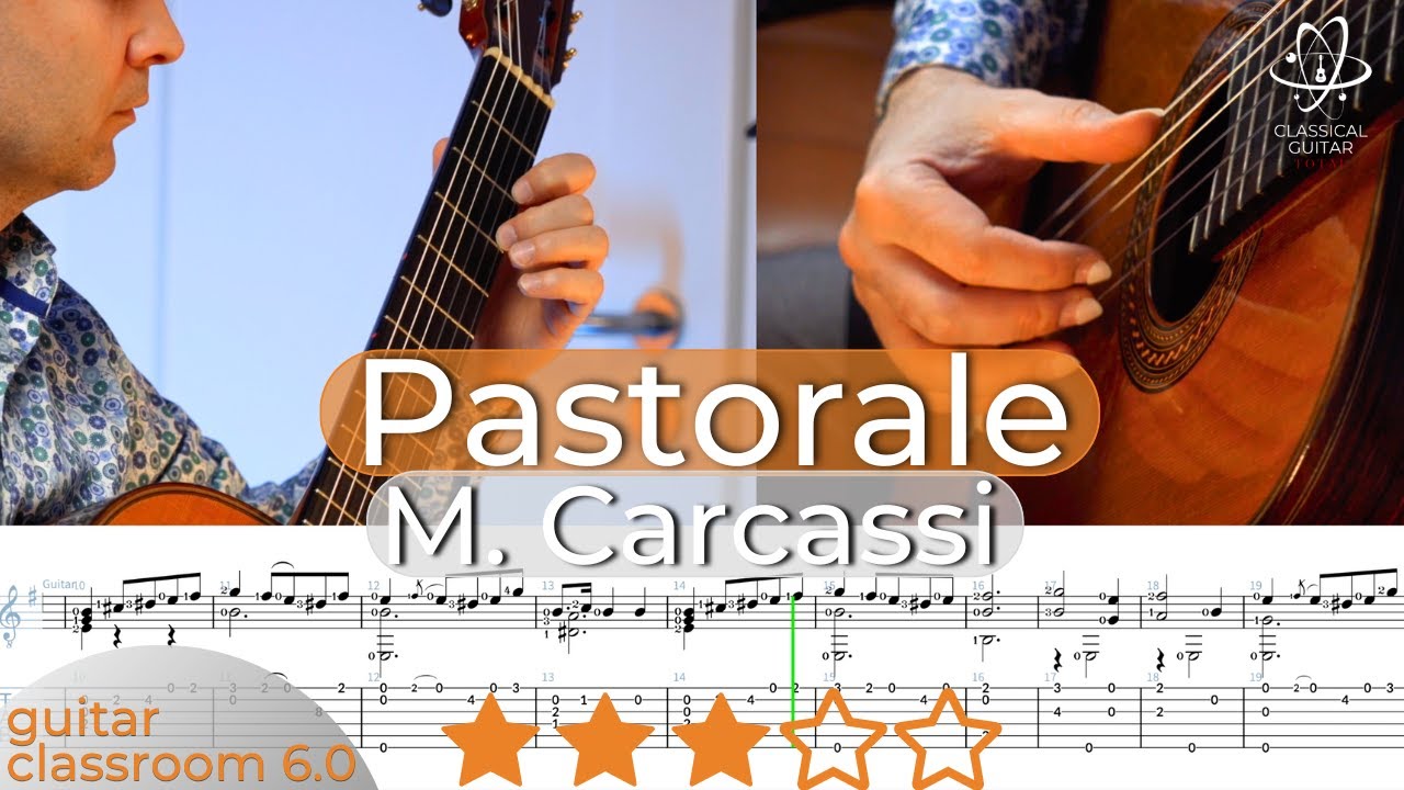 Guitar Tutorial & Performance: Pastorale op. 21, Nr. 16 by Matteo Carcassi | Free Sheet Music & Tabs