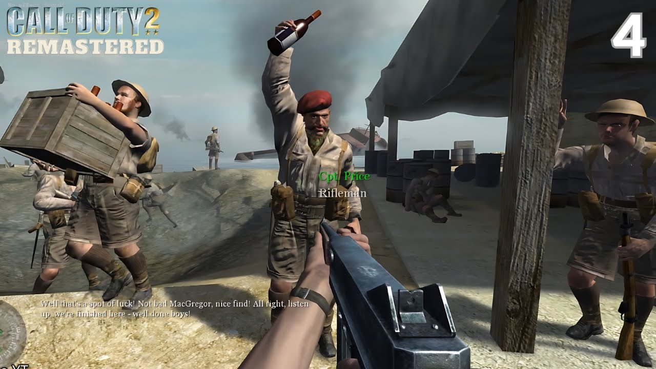 Captain Price is Here | Call of Duty 2 Remastered Gameplay #4