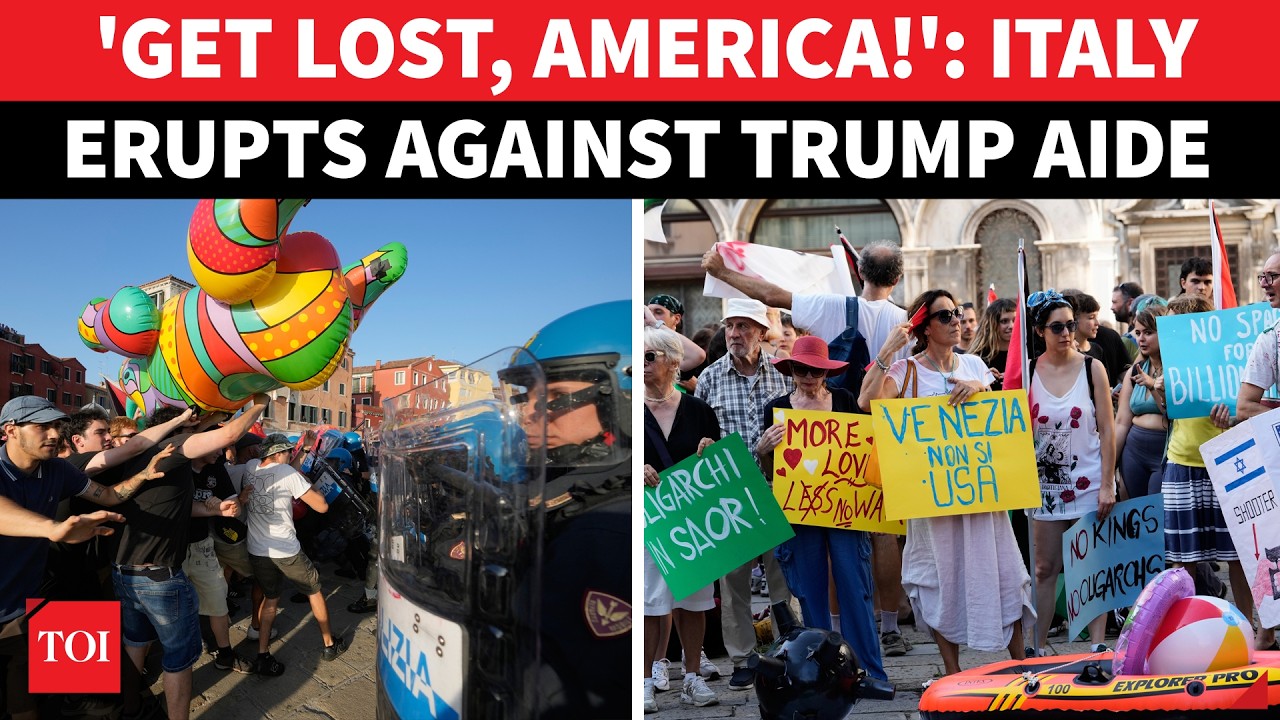 'Get Lost, You Americans!': Italy's Venice On Fire As Anti-U.S. Clash Erupts; Trump Envoy Confronted