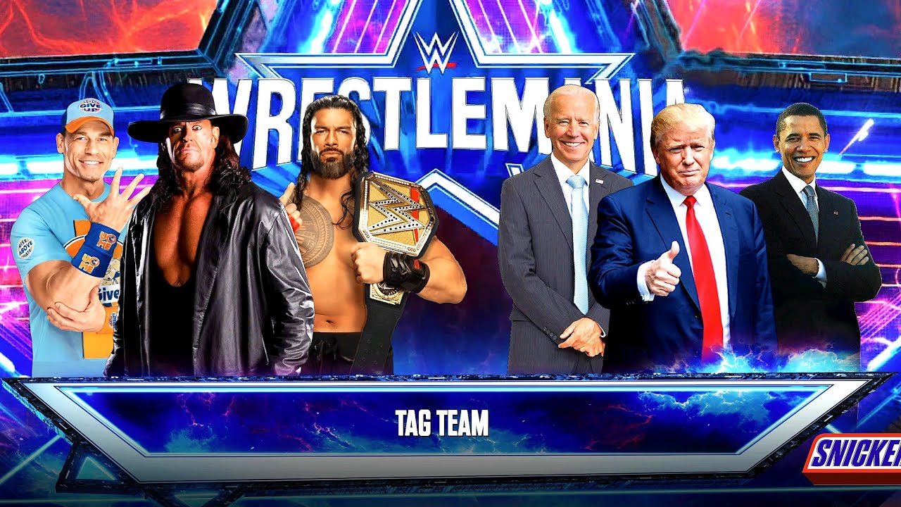WWE Heavyweights vs US Presidents: Trump + Obama + Biden | 3v3 Tag Team Elimination Match | WWE 2K23