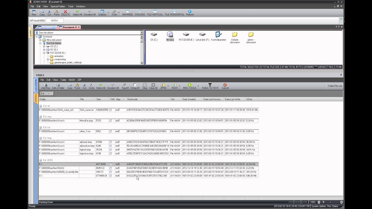 hash table sorting etc - hash different objects such as device, folder, file
