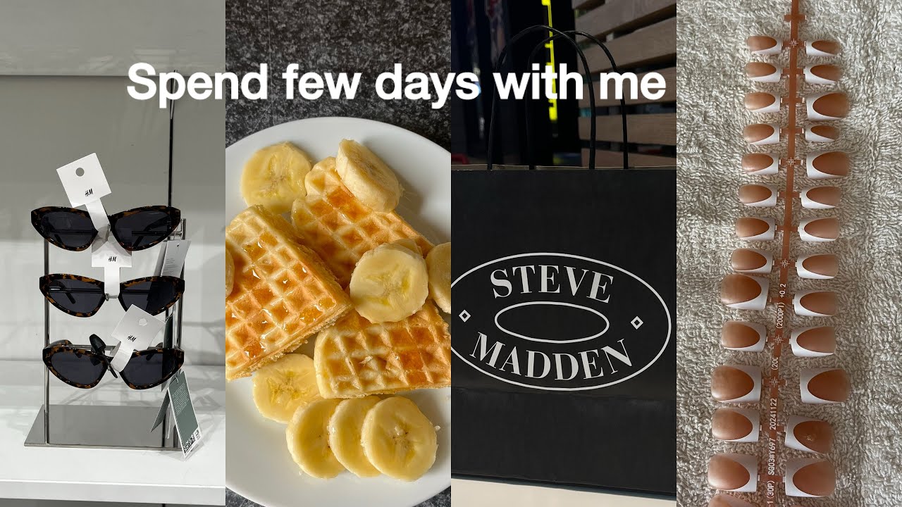 Vlog: Stick on nails/cleaning/shopping/breakfast and more 