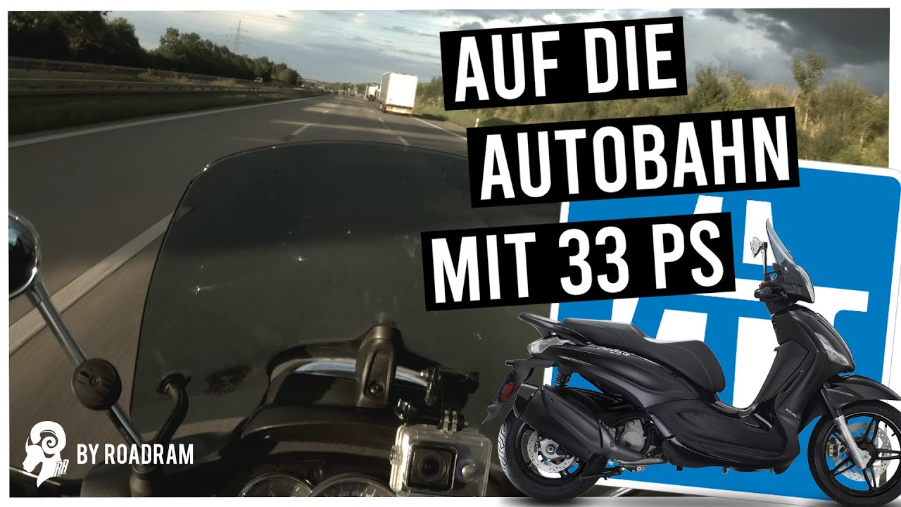 Piaggio Beverly POLICE 350ccm - Autobahn, wie ist das? [On Board]│MOTOVLOG