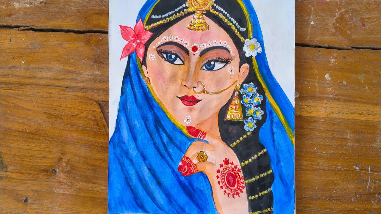 Divine Beauty of Radha Ji🌸 | Colour Drawing Tutorial”