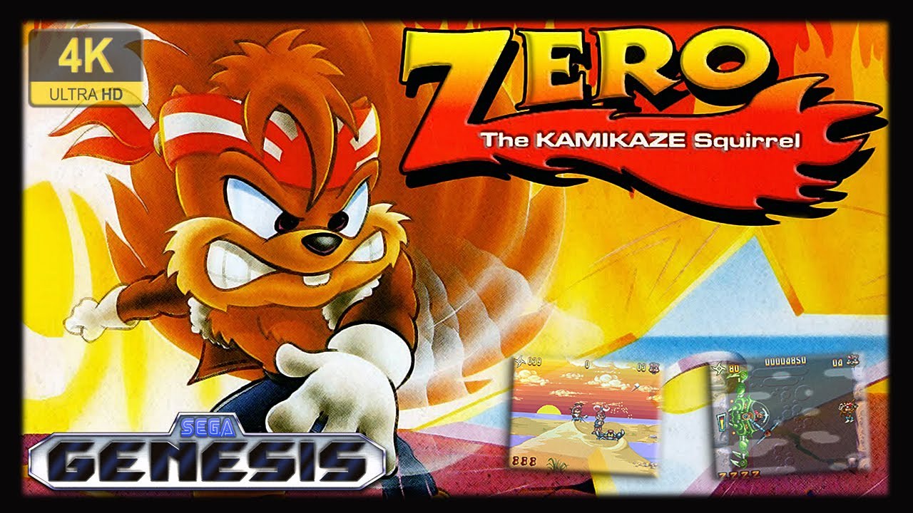 Zero: The Kamikaze Squirrel |4k60fps| Longplay (SEGA Genesis)