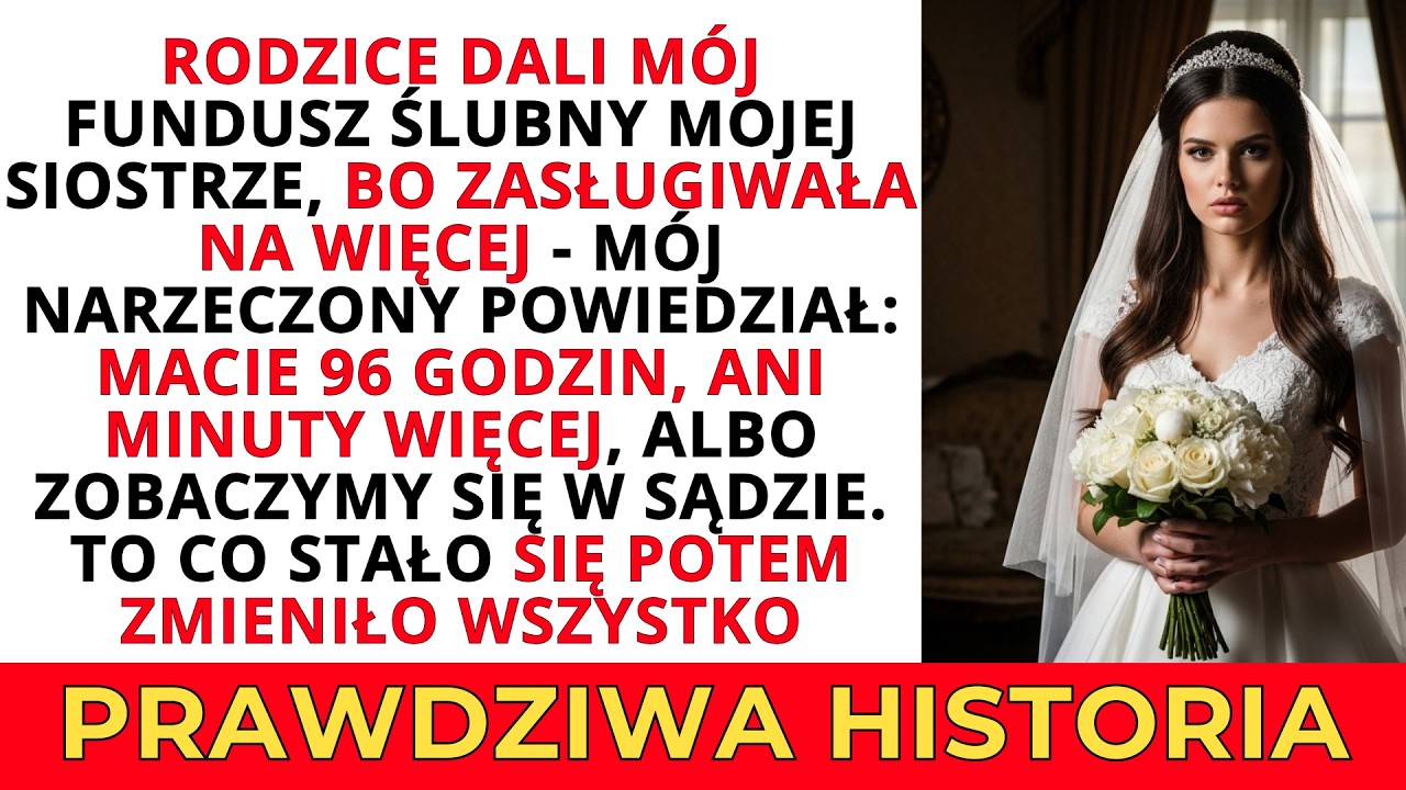 RODZICE DALI MÓJ FUNDUSZ ŚLUBNY SIOSTRZE - NARZECZONY DAŁ IM 96 GODZIN