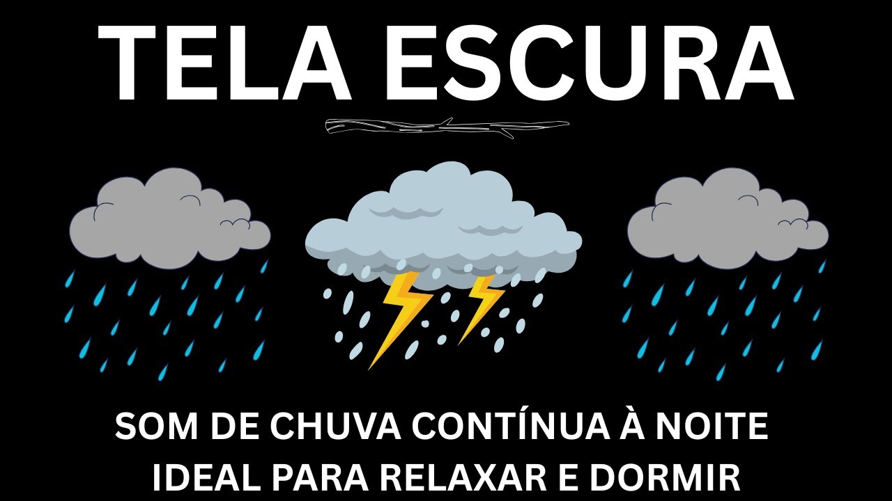 Som de Chuva Contínua à Noite | Ideal para Relaxar e Dormir | Sons Relaxantes para Dormir