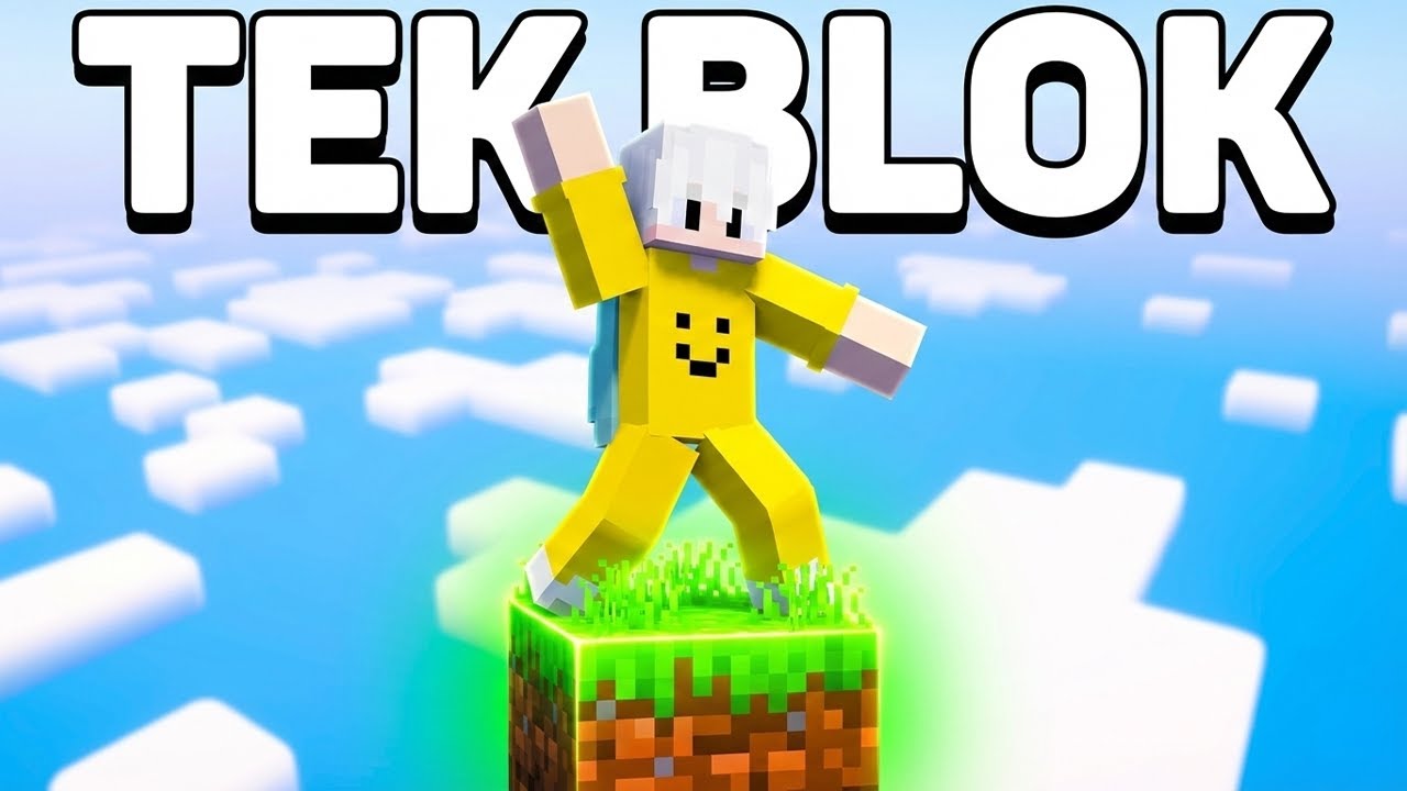 TEK BİR BLOK İle Minecraft'ı Bitirebilir miyiz ?