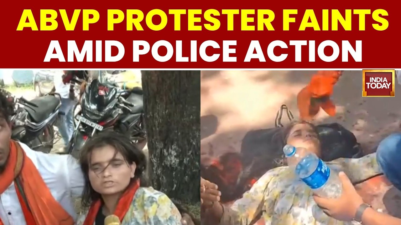 Ranchi Student Protest: Protester Roshni Faints As Police Detain ABVP Workers | India Today
