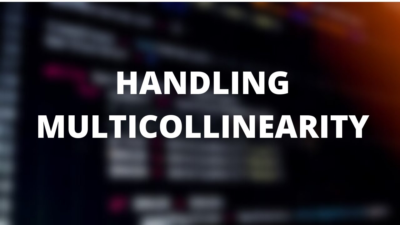Handling Multicollinearity issue in Regression Analysis || Machine Learning