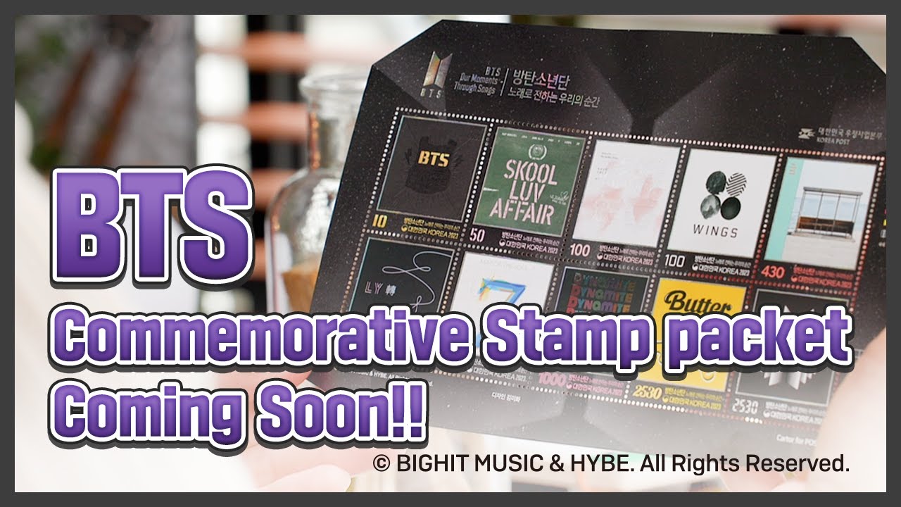 BTS Commemorative stamp packet Coming soon!