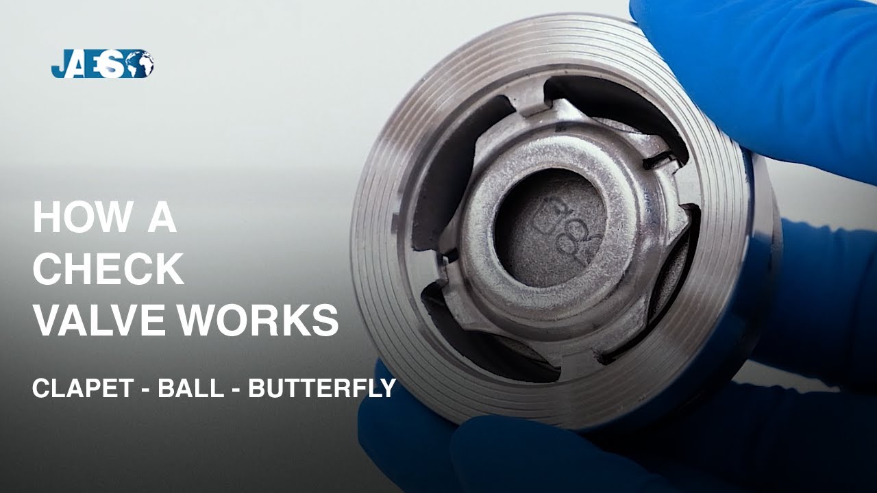 How a CHECK VALVE works - hydraulic valve - clapet - ball - butterfly