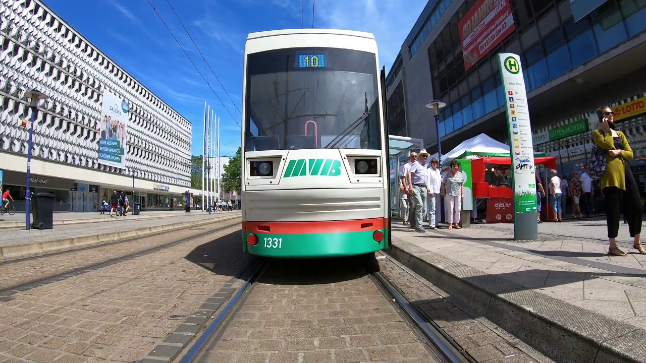 Straßenbahn Magdeburg: Fahrt vom Museumsdepot Sudenburg zum Rathaus