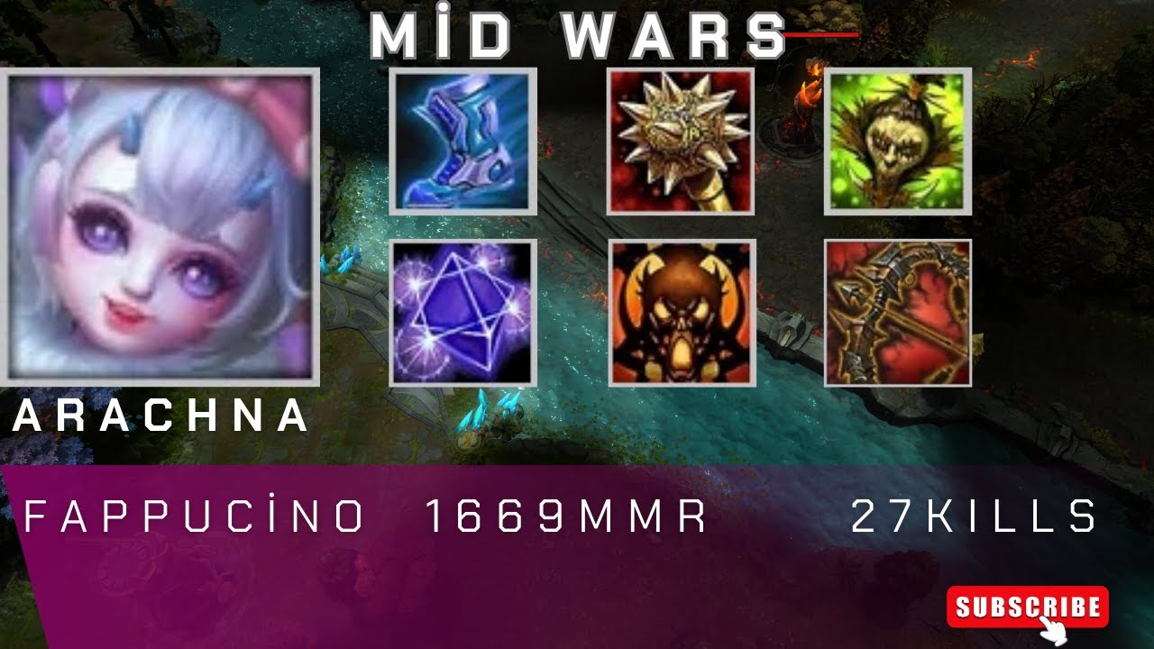 HoN | Mid Wars | Arachna | Fappucino | 1669 MMR