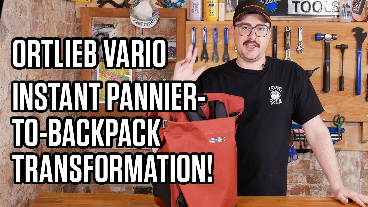 Convertible Pannier to Backpack - Ortlieb Vario for style on-and-off the bike!