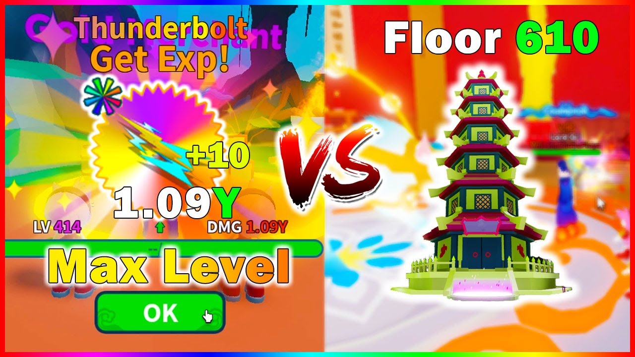 Max Level Thunderbolt | Beating Floor 590-610 in Infinite Tower | WFS Roblox