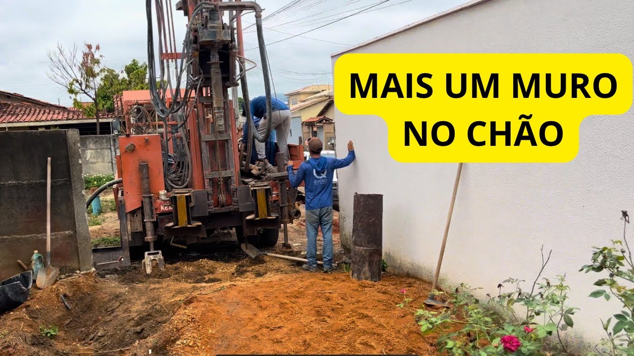 Perfuração poço artesiano. Muita agua raso