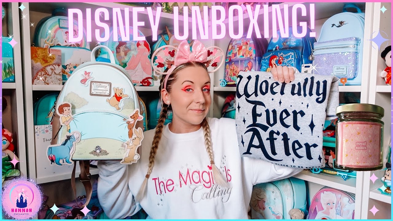 Disney Unboxing Winnie The Pooh 95th Loungefly Mini Backpack Candles Clothing Beasties Haul Vlog