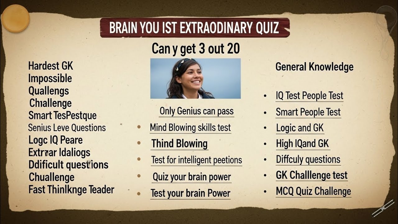 ONLY GENIUS CAN PASS THIS TEST!