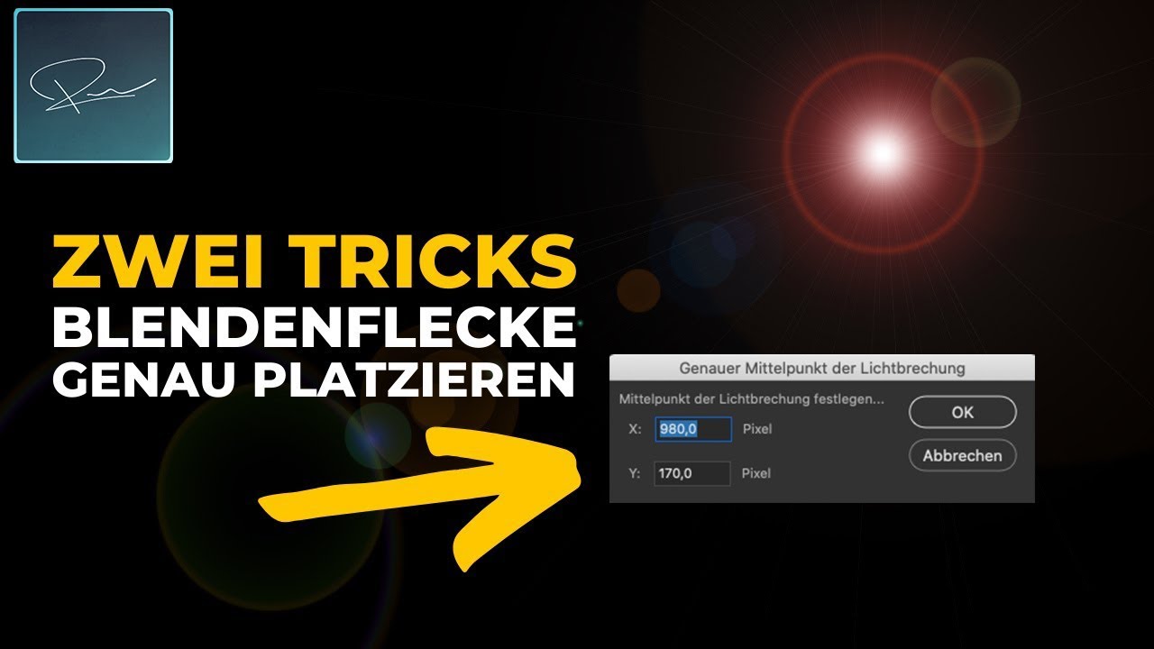 Blendenflecke RICHTIG platzieren in #Photoshop