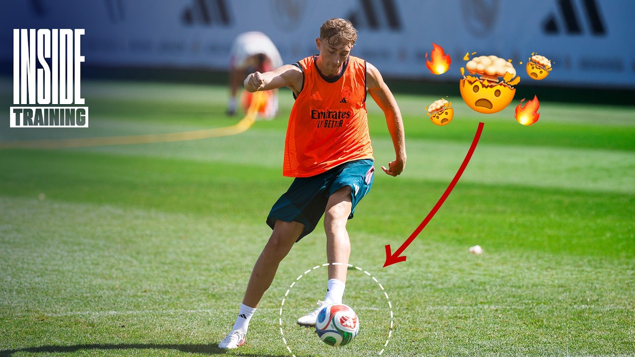 🤯 HUIJSEN scores OUTRAGEOUS TRIVELA goal! | REAL MADRID TRAINING