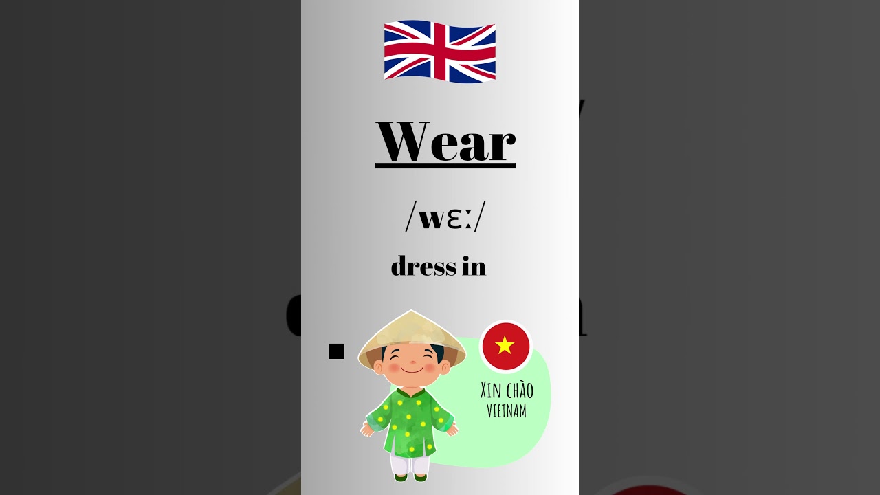 Как произносить Wear на английском языке с британским акцентом #learnenglish #learnenglishtogether