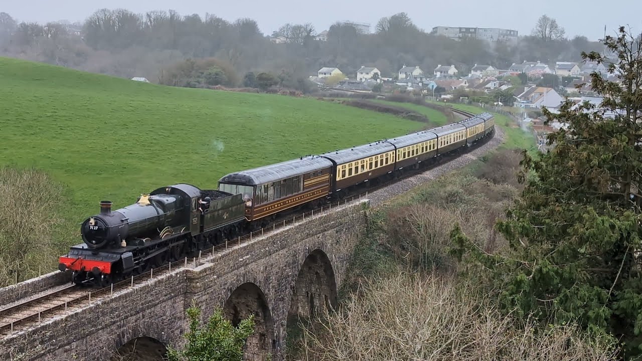 7827 LYDHAM manor runs the Saturday timetable on the Paignton Dartmouth railway 7th march 2026