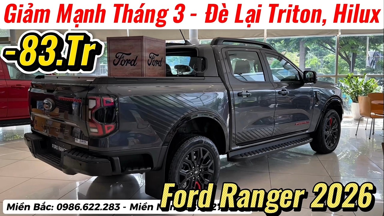 ✅Giảm Giá Ford Ranger Tháng 3 Đến Hơn 80Tr | Lăn Bánh Lại Đè Bẹp Triton, Hilux rồi | Giá Xe Việt
