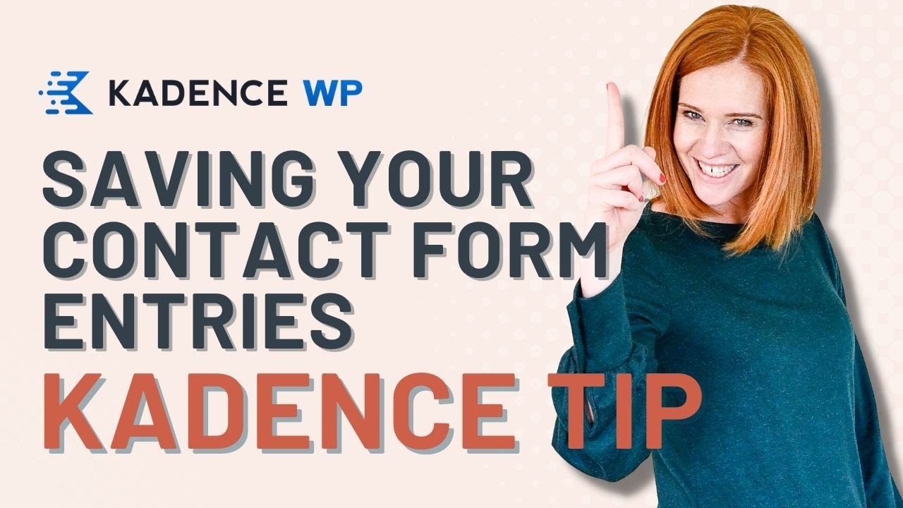 Quick Kadence Tip - How to save your contact form entries