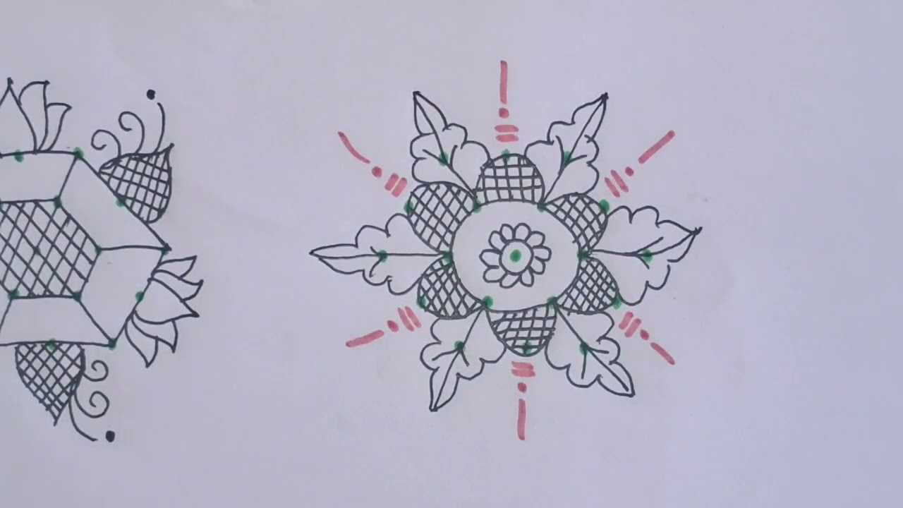 Beautiful dot rangoli for daily use