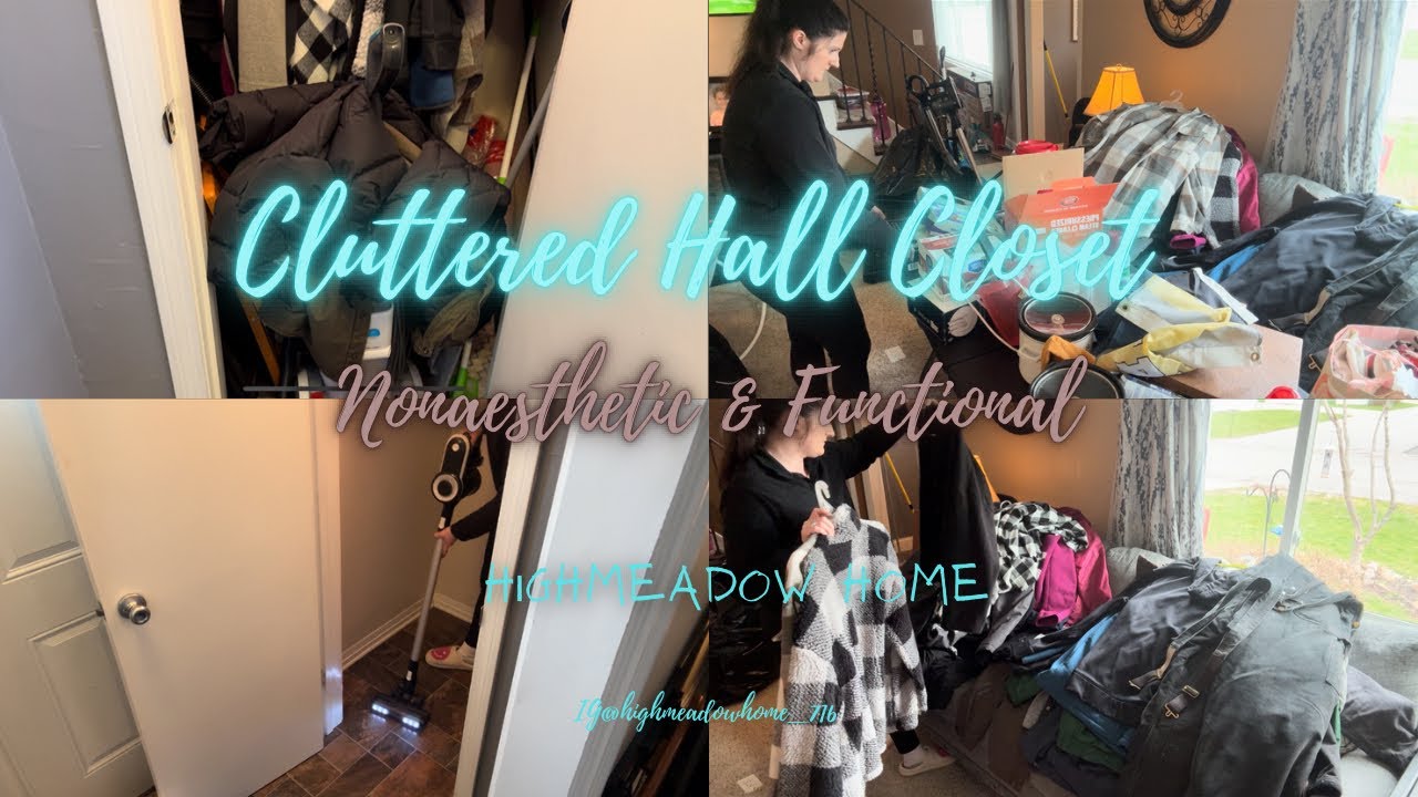 Cluttered Hall Closet Clean Out/Non-aesthetic/Real Life