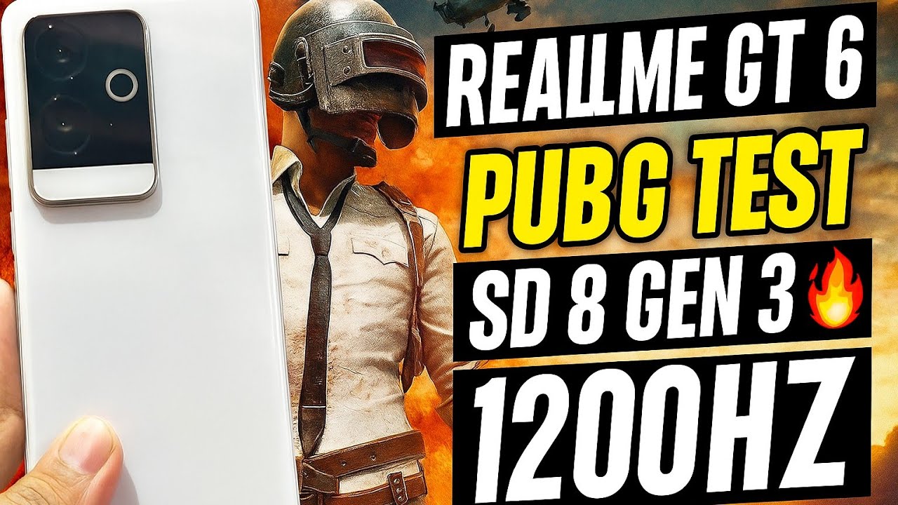 Realme Gt 6 PUBG TEST 2025 ll SD 8 Gen 3 🔥ll 120Fps ll 2500 Touch Sampling 😱😱 ll Review