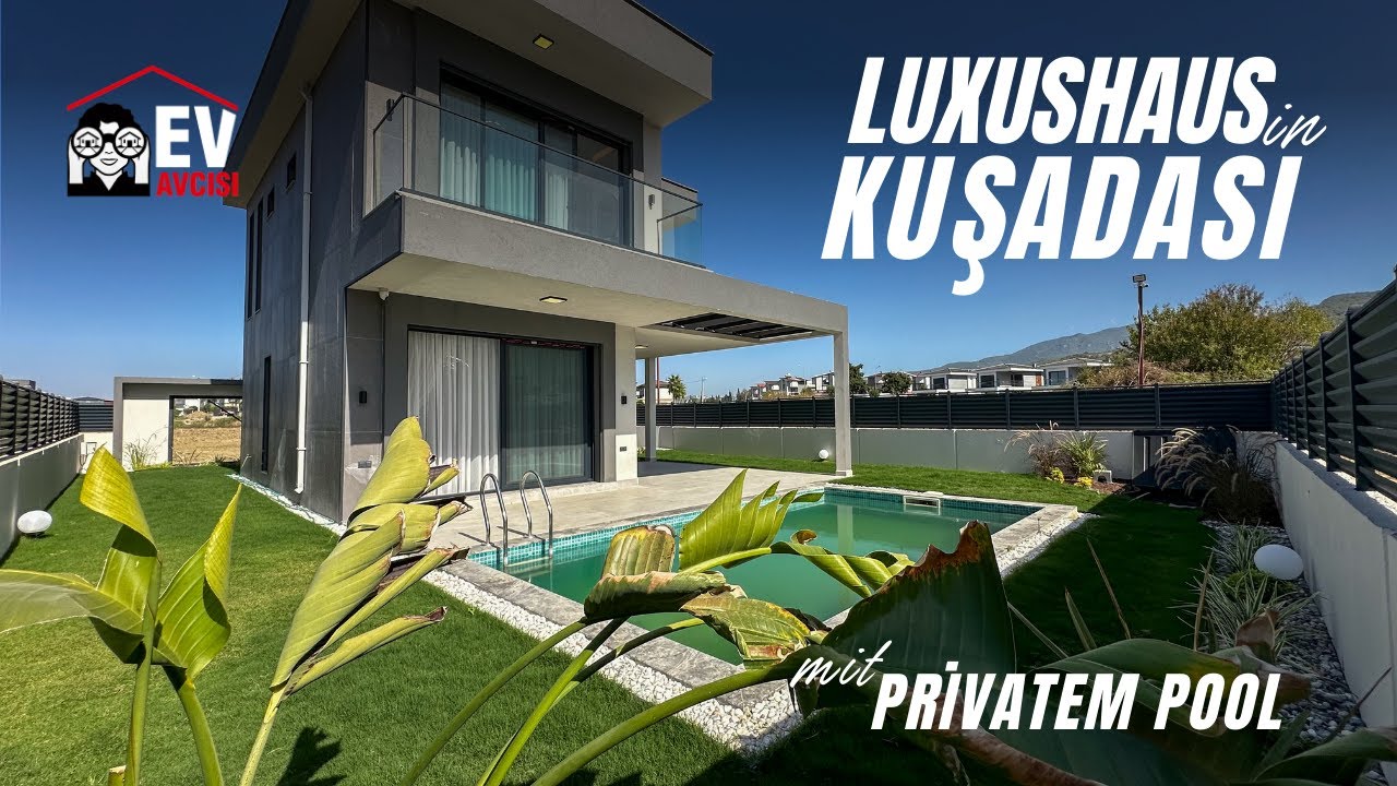 Luxushaus zum Verkauf mit privatem Pool in Kusadasi I Kusadasi Haus zu Verkaufen #1409