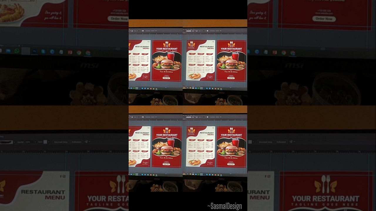 Food menu design in illustrator #graphicdesign #illustration #photoshop