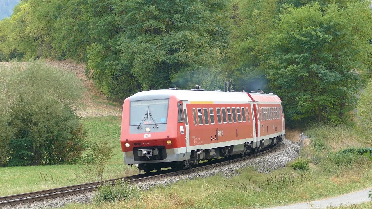 VT611 auf der Ammertalbahn Tübingen - Herrenberg 4K