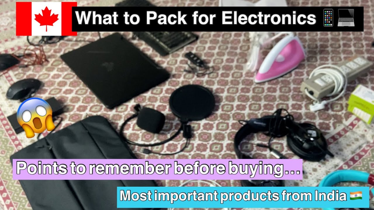 What Electronics📱 to pack for Canada 🍁 | Pointers, Adaptor, Very important products | 2023