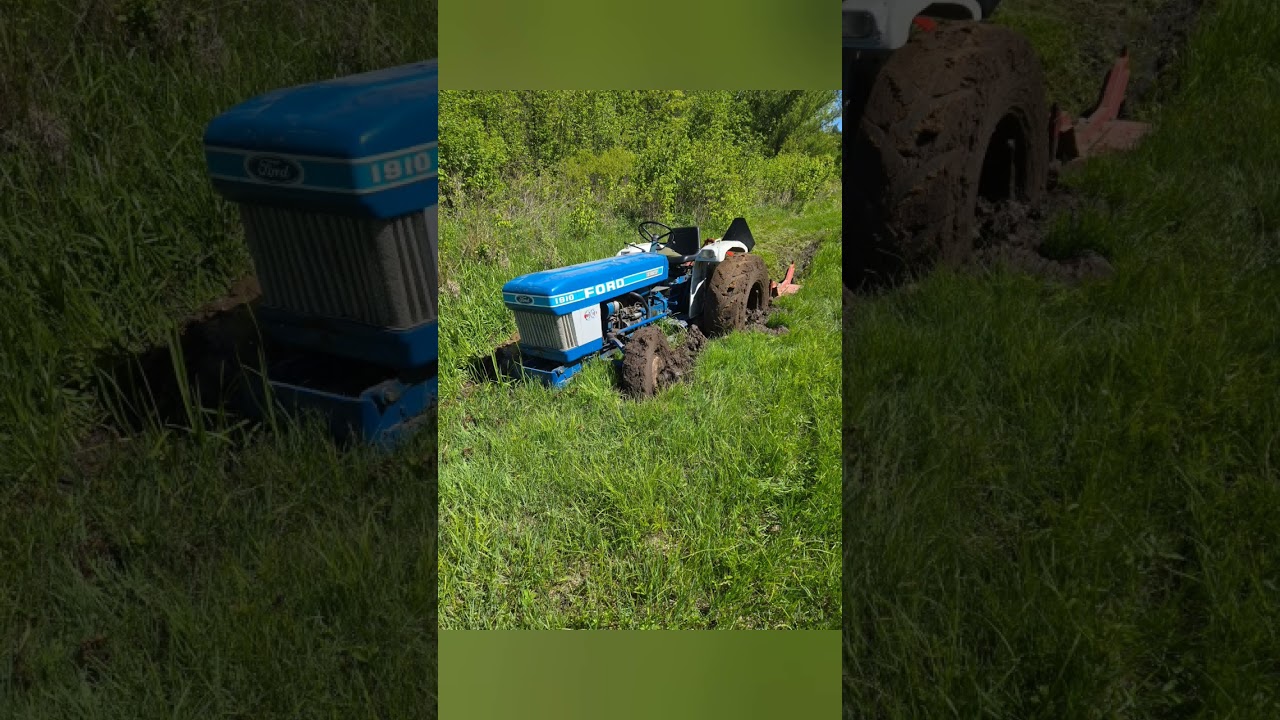 Mowing the Winter Rye in the Spring...Tractor buried!
