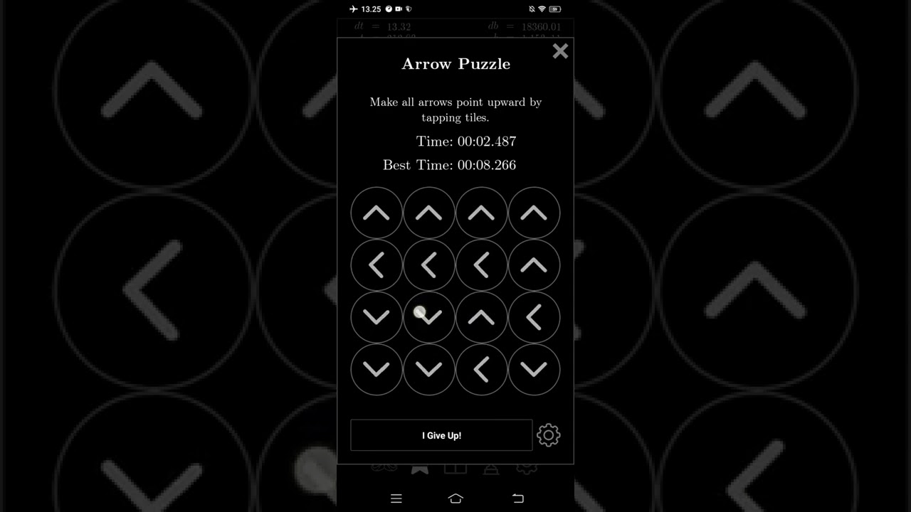 beating my Arrow puzzle game record(game=exponential idle)