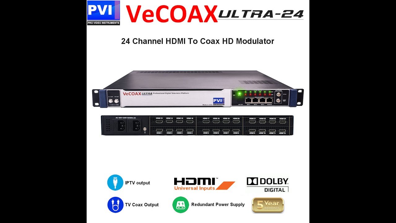 24 channel hdmi modulator vecoax ultra 24 by provideoinstruments