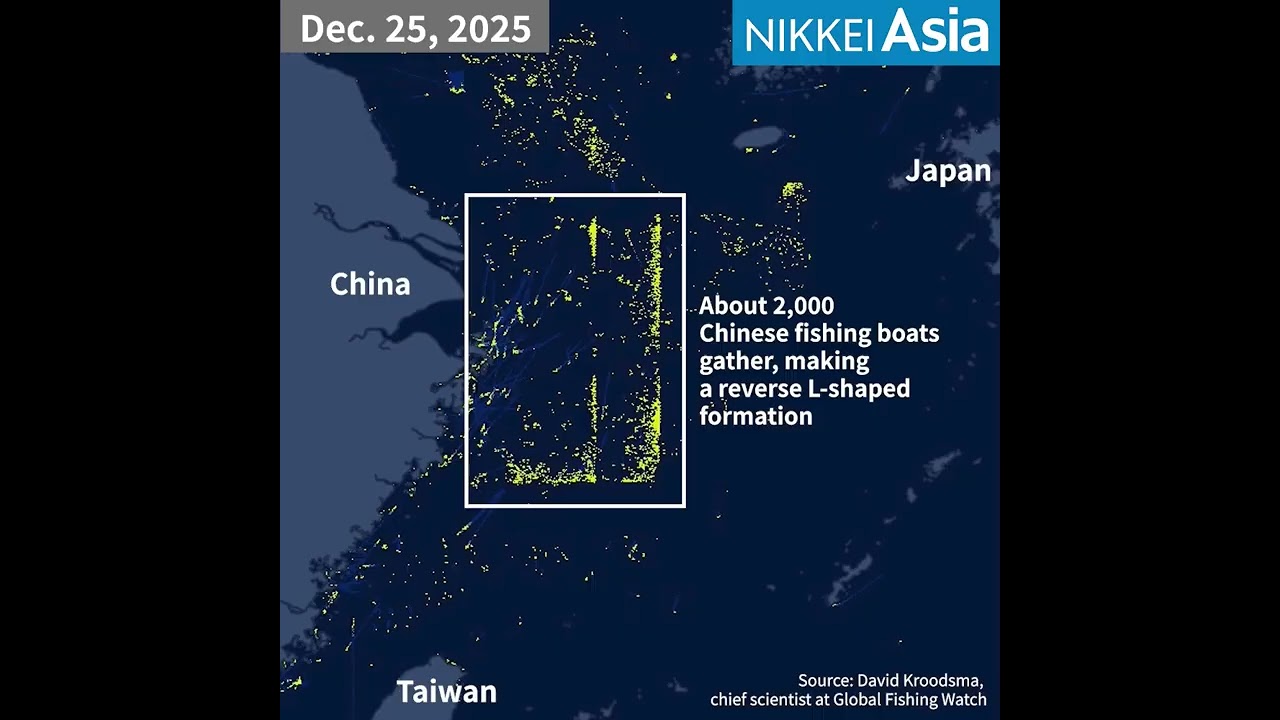 Formations of thousands of Chinese fishing boats stir worries in Japan