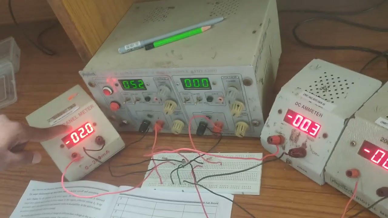 Input and output characteristics of Transistor in CB Configuration part2