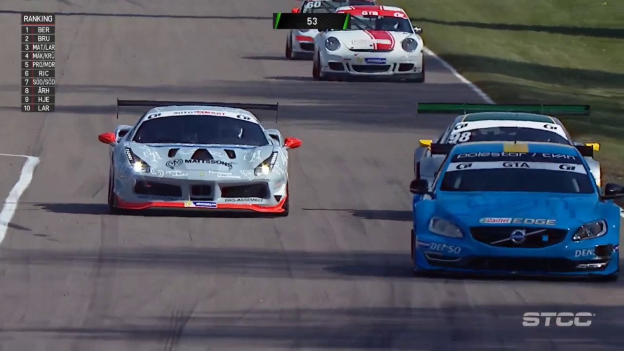 Swedish GT Series 2017. Race 2 Ring Knutstorp. Battle for Win