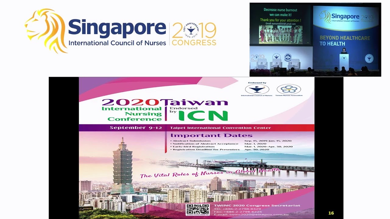 ICN Congress 2019 - 29 June 2019 - Concurrent Oral Session: Health & Safety