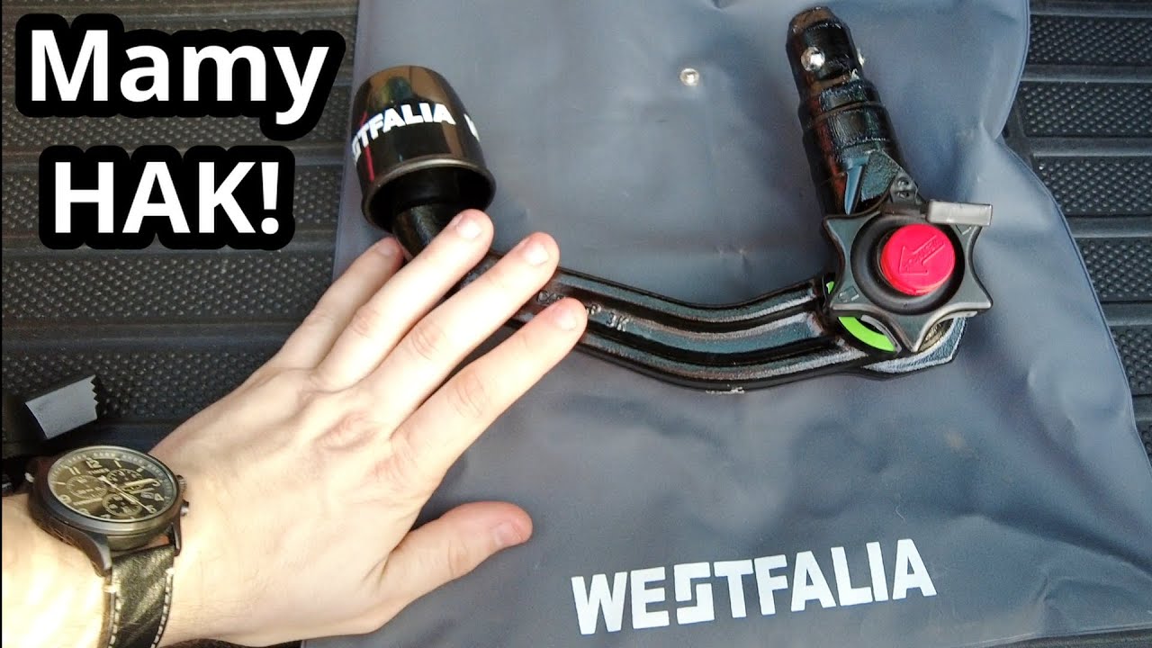 Hak Westfalia wypinany pionowy + wiązka Jaeger 13 pin. Montaż platformy rowerowej Aguri | Daily #74