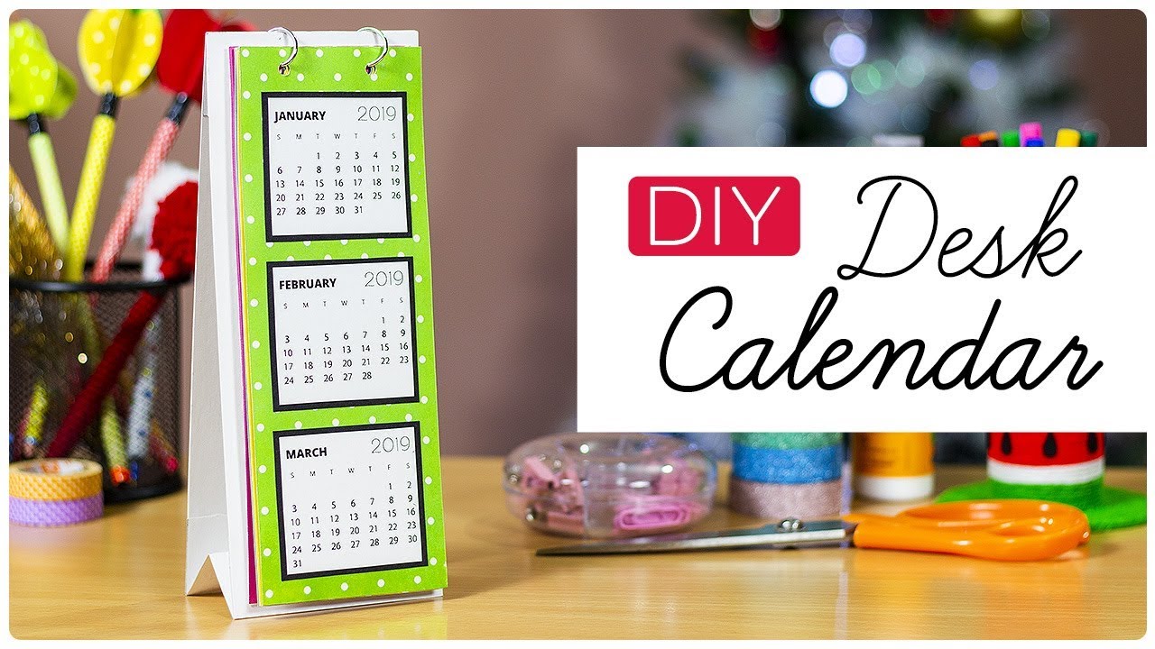DIY Desk Calendar 2019 | How to make a Desk Calendar | Handmade Calendar