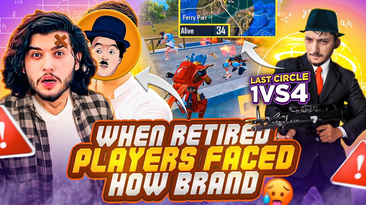 OMG 😱 Retired Players Vs How Brand | insane last circle fights | Pubg Mobile | How Brand